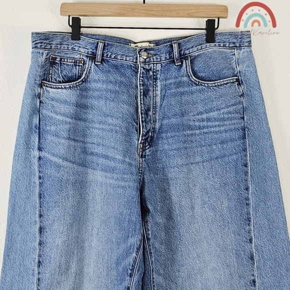New! Madewell Pieced Barrel Leg Jeans in Redlands Wash - Picture 5 of 12